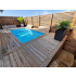 Piscine Bois Luxe Rectangulaire avec Escalier 420x320x145cm