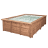 Piscine Bois PRESTIGE Carrée TROPICANA SPARK avec Escalier 320x320x145 cm Liner Relief 3D