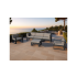 Salon de jardin 6 Places Gris Foncé Haut de Gamme ST TROPEZ 268x84x66cm