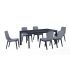 Lot de 2 chaises tissu gris FELICIO 