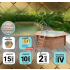 Piscine Bois Diamant PRESTIGE Ronde SPARK avec Plage Immergée + Escalier ⌀360x131cm Liner Relief 3D