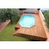 Piscine bois Allongée UBBINK OLYMPIA 500x350x120cm Liner Bleu