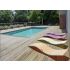 Piscine Bois Luxe Rectangulaire avec Plage Immergée + escalier 470x270x145cm