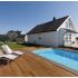 Piscine Bois Luxe Rectangulaire avec Escalier d'Angle 520x320x131cm