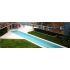 Couloir de nage Piscine Bois UBBINK LINEA 1550x350x155cm Liner Bleu 