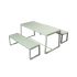 Ensemble Table et Bancs RIO Aluminium Vert d'Eau