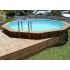 Piscine bois MAEVA Octogonale Ronde 533x150cm 