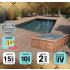 Piscine bois Rectangulaire UBBINK PREMIUM 650x350x140cm Liner Relief 3D