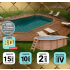 Piscine bois UBBINK PREMIUM 490x300x120cm Liner Relief 3D