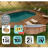 Piscine bois Allongée UBBINK PREMIUM 610x400x130cm Liner Relief 3D