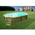 Piscine bois UBBINK TONGA 610x400x120cm Liner Sable 