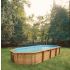 Piscine bois Allongée UBBINK OCEA 860x470x130cm Liner Sable