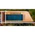 Piscine Bois Supreme Rectangulaire avec Plage Immergée + Escalier 1220x520x145cm Pierre de Bali