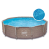 Piscine Tubulaire Ronde aspect Osier ⌀305x76cm 