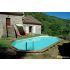 Piscine bois Allongée UBBINK SUPER TONGA 820x470x130cm Liner Sable