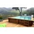 Piscine Bois Luxe Rectangulaire  avec Escalier 620x420x145cm