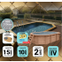 Piscine Bois PRESTIGE Octogonale Allongée SPARK 541x336x131cm Liner Relief 3D