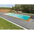 Piscine bois MAEVA Rectangulaire avec Escalier droit 800x400x150cm