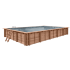 Piscine Bois PRESTIGE Carrée TROPICANA SPARK 320x320x145 cm Liner Relief 3D