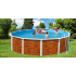 Piscine Ronde ETNICA  Acier Aspect Bois 640cm x  H 120cm