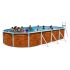 Piscine Allongée ETNICA Acier Aspect Bois 550cm x 366cm x H 120cm