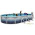 Piscine Allongée TRENCADIS Acier Décoration Mosaïque 640 x 366 x 120 cm 