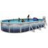 Piscine Allongée TRENCADIS Acier Décoration Mosaïque 550 x 366 x 120 cm 