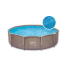 Piscine Tubulaire Ronde aspect Osier ⌀427x107cm